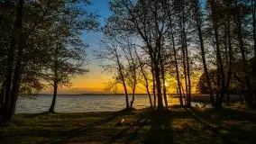 Majowy zachód słońca nad jeziorem Dargin - zdjęcie 1