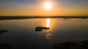 Wschód Słońca, Wilkasy, jezioro Niegocin, sierpień 2020 r. - zdjęcie 25