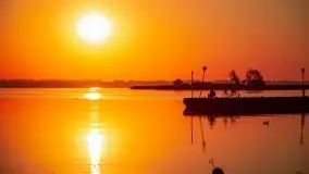 Wschód Słońca, Wilkasy, jezioro Niegocin, sierpień 2020 r. - zdjęcie 8