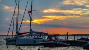 Wrześniowy zachód słońca w porcie Nowy Harsz, jez. Dargin - zdjęcie 16