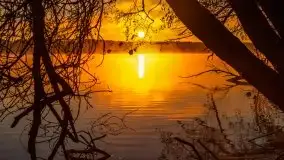 Pierwszy śnieg i wschód słońca nad jeziorem Boczne - zdjęcie 60