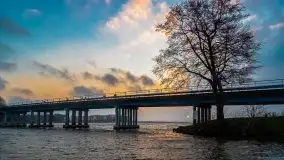 Wschód słońca przy moście Sztynorckim i jeziorze Dargin - zdjęcie 32