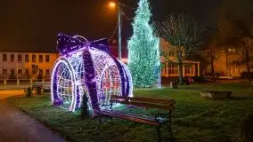 Świąteczny nocny Pisz, grudzień 2020 r. - zdjęcie 4