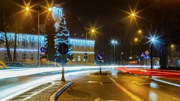 Nocne i mocno świąteczne Węgorzewo, grudzień 2020 r.