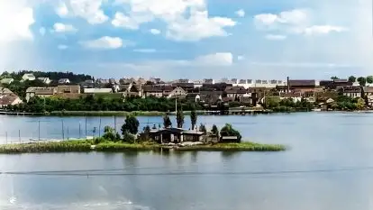 Przedwojenne pokolorowane zdjęcia Mikołajek (Nikolaiken)