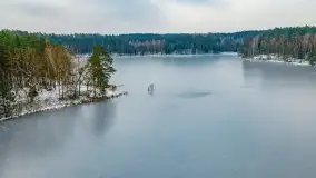 Zima nad jeziorem Wesołek, okolice Rucianej Nidy - zdjęcie 25