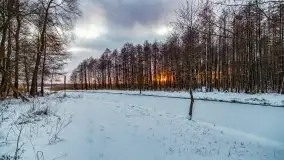 Zimowy zachód słońca między jeziorem Dargin i Sztynorckie - zdjęcie 15