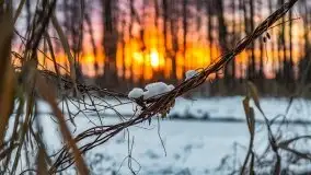 Zimowy zachód słońca między jeziorem Dargin i Sztynorckie - zdjęcie 35