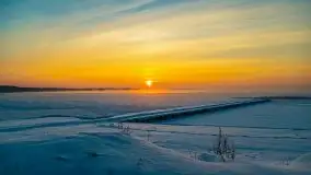 Zimowy wschód słońca nad jeziorem Dargin i... -27 stopni - zdjęcie 68