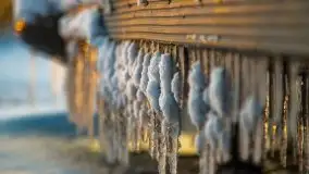 Zimowy wschód słońca nad jeziorem Dargin i... -27 stopni - zdjęcie 77