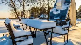 Zima w porcie AZS, jezioro Niegocin, 2021 r. - zdjęcie 12