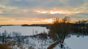 Zachód słońca w okolicach zimowych Kruklanek - zdjęcie 8