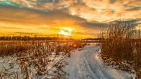 Zachód słońca w okolicach zimowych Kruklanek - zdjęcie 61