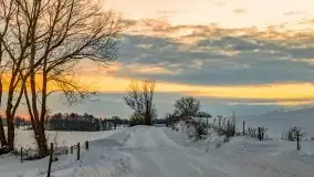 Zachód słońca w okolicach zimowych Kruklanek - zdjęcie 86
