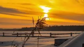 Zachód słońca w Giżycku nad jeziorem Niegocin 02.2021 - zdjęcie 10