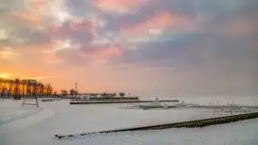 Wschód słońca w Giżycku w zimowej oprawie, 02.2021 - zdjęcie 26