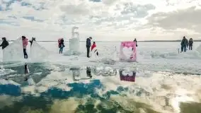 Fotorelacja z rzeźbienia w lodzie w Giżycku - zdjęcie 2