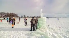 Fotorelacja z rzeźbienia w lodzie w Giżycku - zdjęcie 37