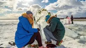 Fotorelacja z rzeźbienia w lodzie w Giżycku - zdjęcie 52