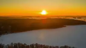 Zachód słońca nad jeziorem Siercze, luty 2021  - zdjęcie 51