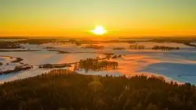 Zachód słońca nad jeziorem Siercze, luty 2021  - zdjęcie 55