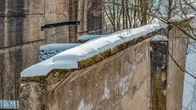 Śluza w Leśniewie Górnym w zimowej szacie, luty 2021 - zdjęcie 15