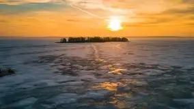 Zachód słońca nad jeziorem Niegocin, luty 2021 - zdjęcie 3