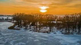 Zachód słońca nad jeziorem Niegocin, luty 2021 - zdjęcie 56