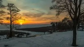 Zachód słońca nad jeziorem Niegocin, luty 2021 - zdjęcie 42