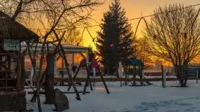 Zima i zachód słońca w porcie Tło Dla Mew - zdjęcie 18