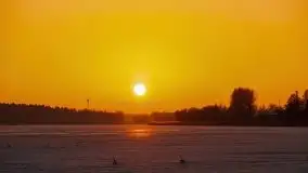 Zima i zachód słońca w porcie Tło Dla Mew - zdjęcie 35