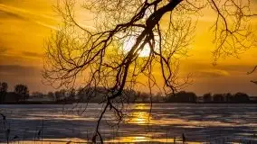 Zachód słońca nad jeziorem Kruklin, luty 2021 - zdjęcie 13