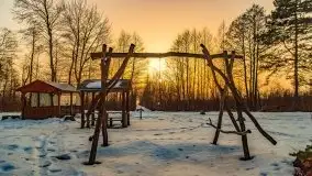 Zimowy zachód słońca nad jeziorem Śniardwy - zdjęcie 2