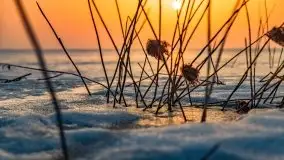 Zimowy zachód słońca nad jeziorem Śniardwy - zdjęcie 28