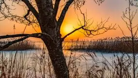 Zimowy zachód słońca nad jeziorem Śniardwy - zdjęcie 18