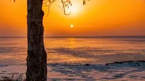 Zimowy zachód słońca nad jeziorem Śniardwy - zdjęcie 27