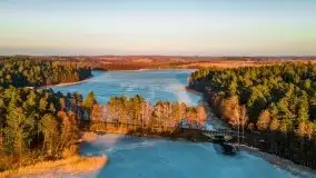 Przedwiosenny zachód słońca nad jeziorem Gołdopiwo i Żabiniec - zdjęcie 55