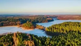 Przedwiosenny zachód słońca nad jeziorem Gołdopiwo i Żabiniec - zdjęcie 15