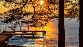 Przedwiosenny zachód słońca nad jeziorem Gołdopiwo i Żabiniec - zdjęcie 68