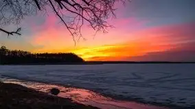 Marcowy zachód słońca nad jeziorem Kisajno - zdjęcie 27