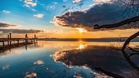 Efekt halo - zachód słońca nad jeziorem Dargin - zdjęcie 2