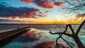 Efekt halo - zachód słońca nad jeziorem Dargin - zdjęcie 56