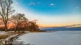 Ostatni zimowy zachód słońca, jezioro Niegocin 03.2021 - zdjęcie 5