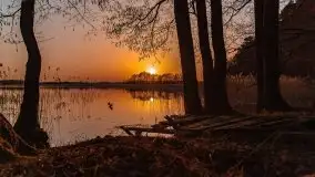 Zachód słońca nad jeziorem Gołdopiwo, od strony Przerwanek - zdjęcie 22