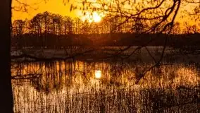 Zachód słońca nad jeziorem Gołdopiwo, od strony Przerwanek - zdjęcie 23