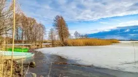 Przedwiosenny zachód słońca w porcie Kal, jezioro Mamry - zdjęcie 32