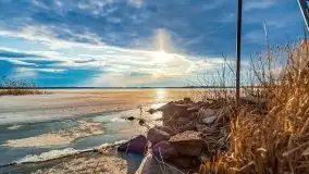 Przedwiosenny zachód słońca w porcie Kal, jezioro Mamry - zdjęcie 6