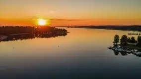 Wschód słońca nad jeziorem Bocznym, port Tło Dla Mew - zdjęcie 34