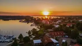 Wschód słońca nad jeziorem Bocznym, port Tło Dla Mew - zdjęcie 19