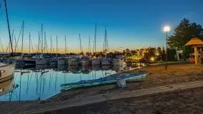 Wschód słońca nad jeziorem Bocznym, port Tło Dla Mew - zdjęcie 6